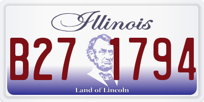 IL license plate B271794