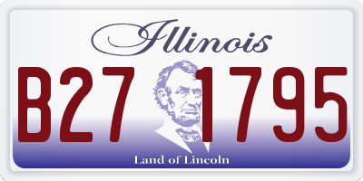 IL license plate B271795