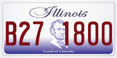 IL license plate B271800