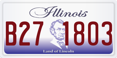 IL license plate B271803