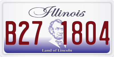 IL license plate B271804