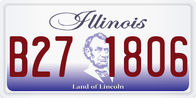 IL license plate B271806