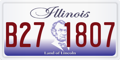 IL license plate B271807