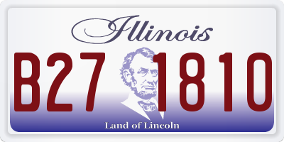 IL license plate B271810