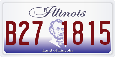 IL license plate B271815