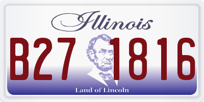 IL license plate B271816