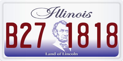 IL license plate B271818