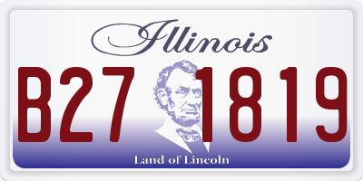 IL license plate B271819