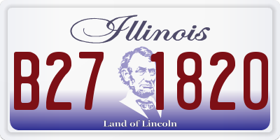 IL license plate B271820