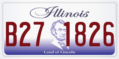 IL license plate B271826