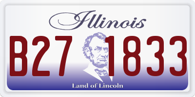 IL license plate B271833