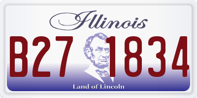 IL license plate B271834