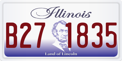IL license plate B271835