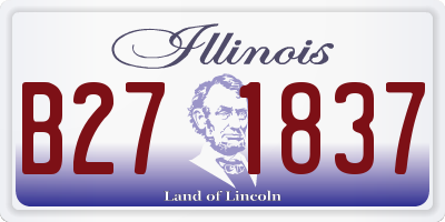 IL license plate B271837