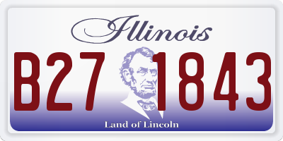 IL license plate B271843