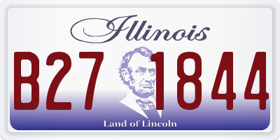 IL license plate B271844