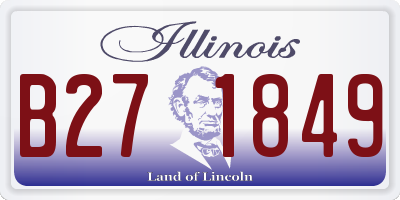 IL license plate B271849