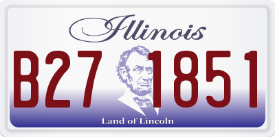 IL license plate B271851