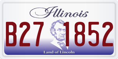 IL license plate B271852