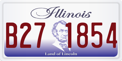 IL license plate B271854