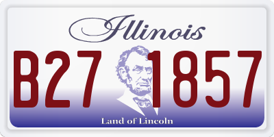 IL license plate B271857