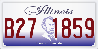 IL license plate B271859