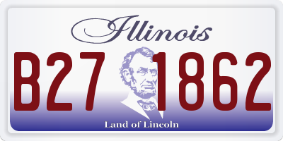 IL license plate B271862