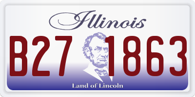 IL license plate B271863