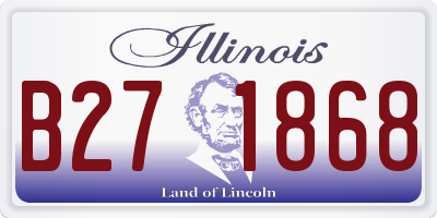 IL license plate B271868
