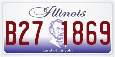 IL license plate B271869