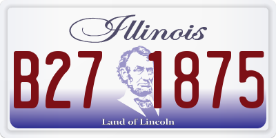 IL license plate B271875