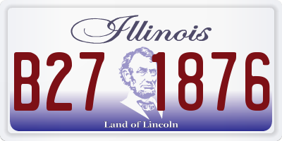 IL license plate B271876