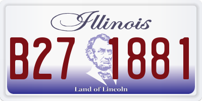 IL license plate B271881