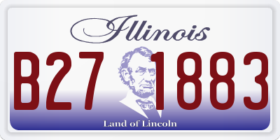 IL license plate B271883