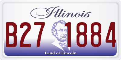 IL license plate B271884