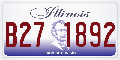 IL license plate B271892