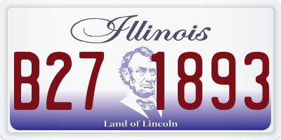 IL license plate B271893