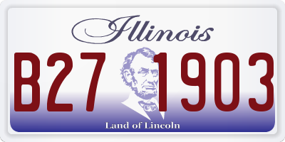 IL license plate B271903