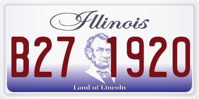 IL license plate B271920