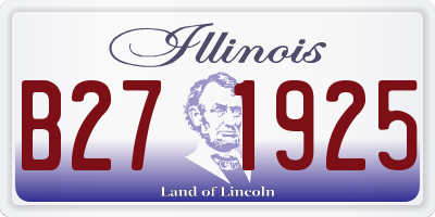 IL license plate B271925