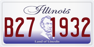 IL license plate B271932