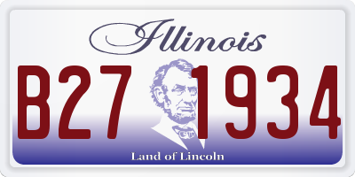 IL license plate B271934