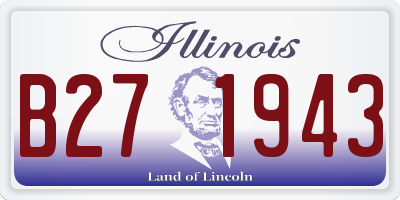 IL license plate B271943