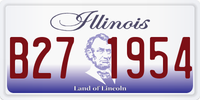 IL license plate B271954