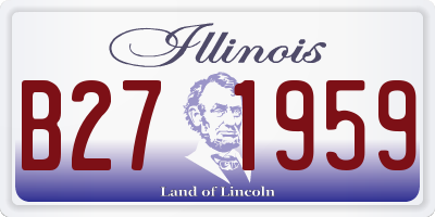 IL license plate B271959