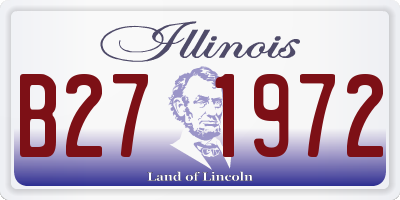 IL license plate B271972