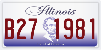 IL license plate B271981