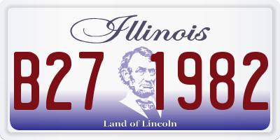 IL license plate B271982
