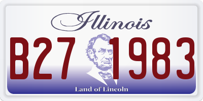 IL license plate B271983