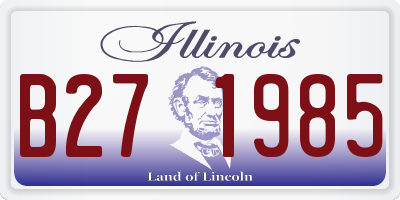 IL license plate B271985